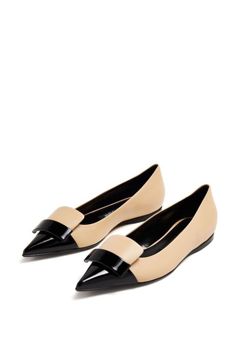 Ballerine con logo in beige nero Sergio Rossi - donna SERGIO ROSSI | B07630MFN5951701198